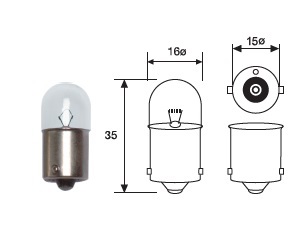 Lámpara R10W
