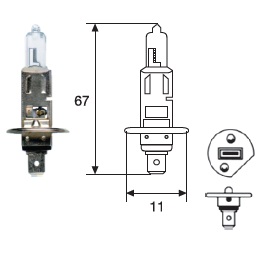 Lámpara H1 70W