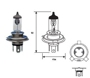 Lámpara H4 70/75W